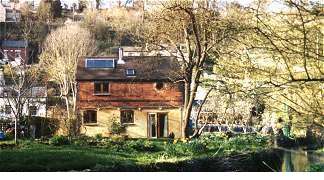 Cotswold Holliday Cottage Accommodation - The cottage veiwed across the River Frome